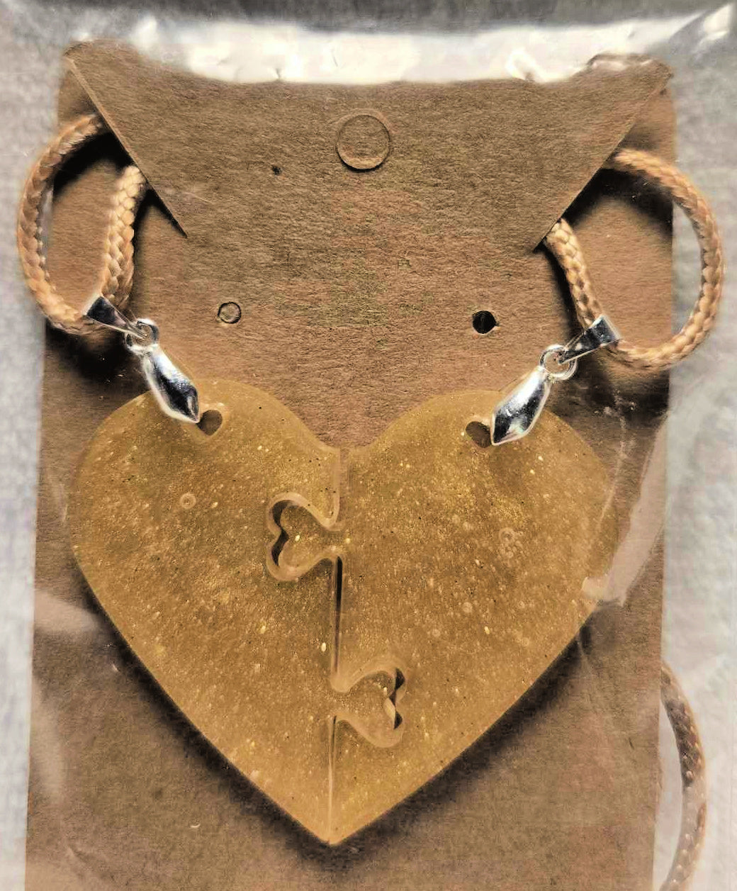 2 hearts necklace gold