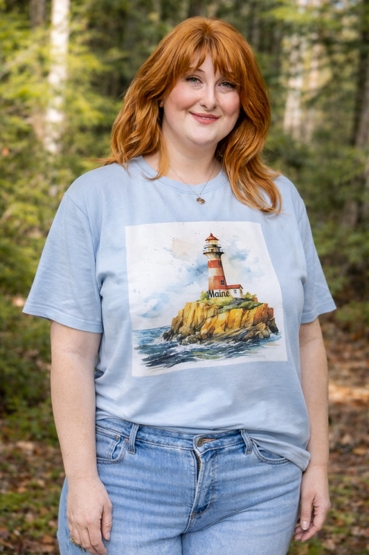 T Shirt Maine Lighthouse