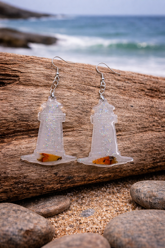 Lobster Notch Lighthouse Earrings