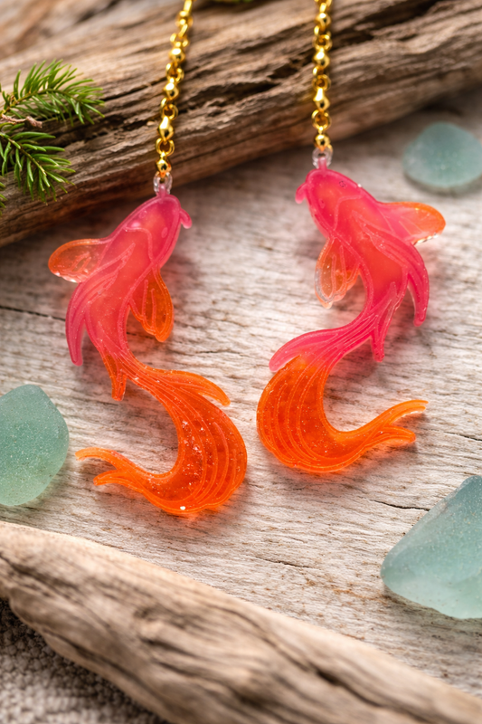 Earrings Koi Fish