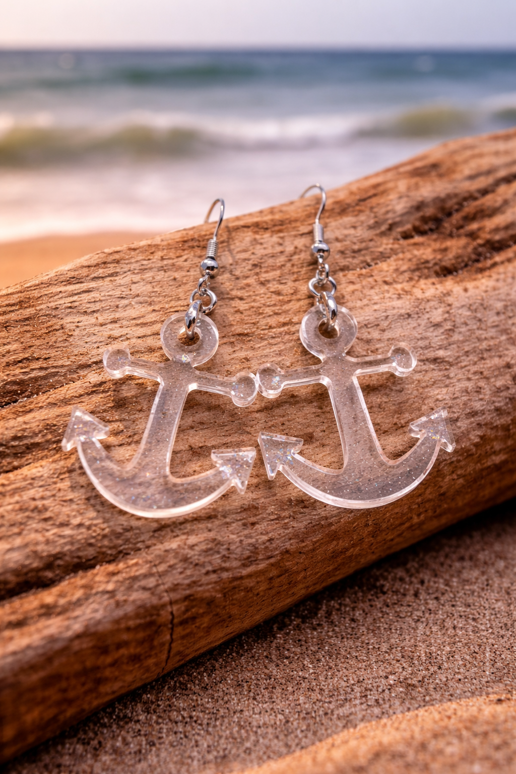 Anchor Earrings Resin