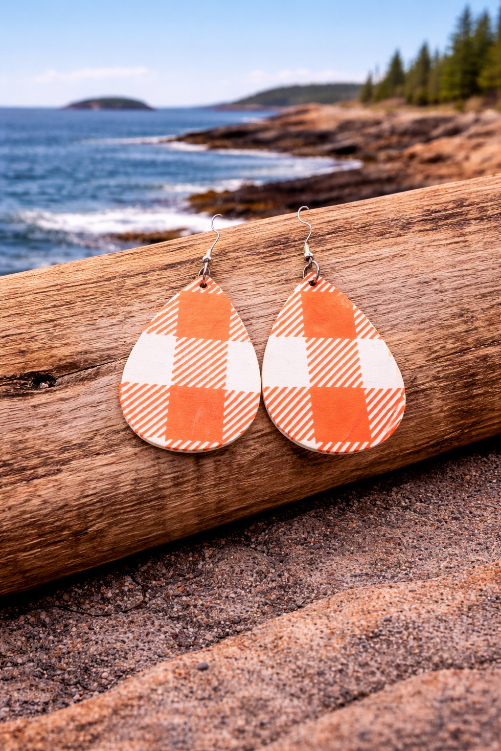 Earrings wooden