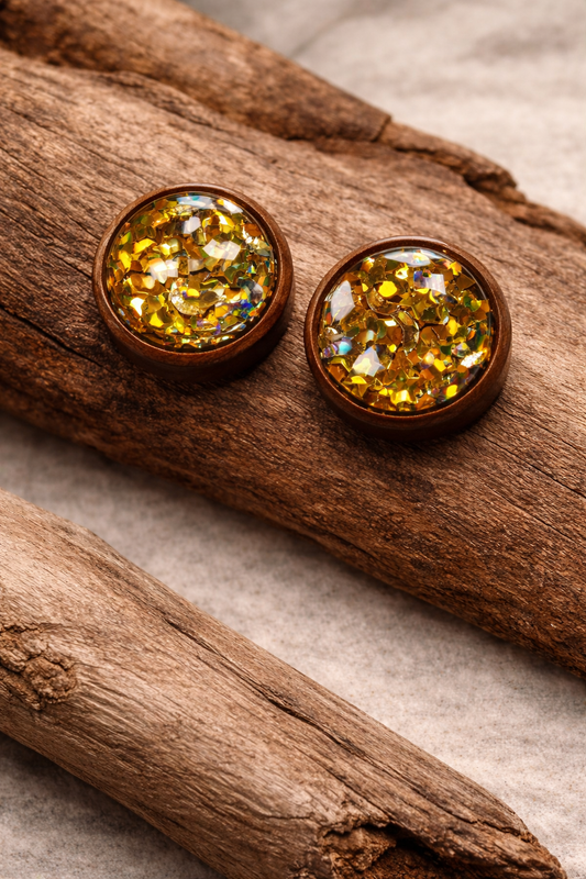 Earring Post Gold Star