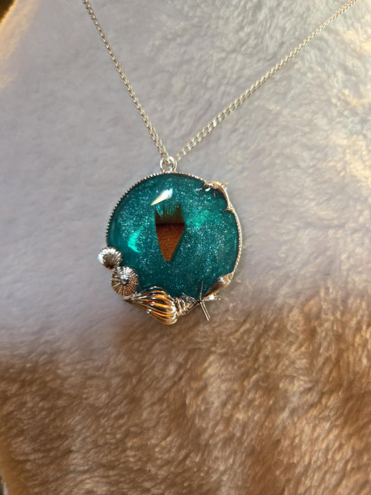 Lobster Notch Necklace Teal
