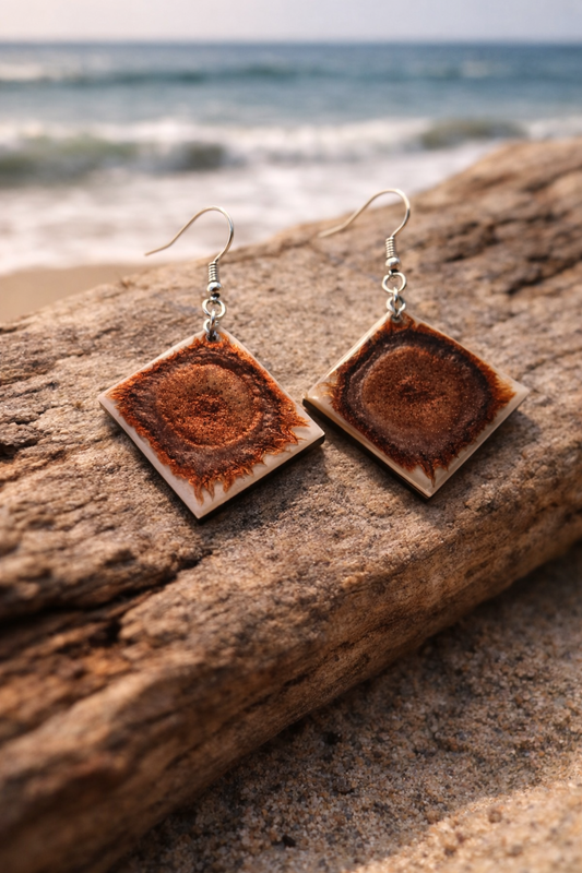 Earrings Browns Spatter