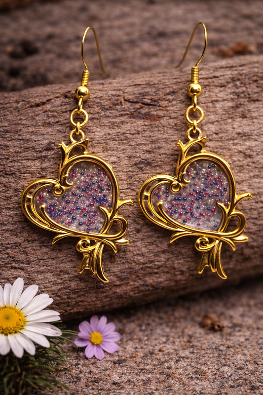 Earrings Confetti Hearts