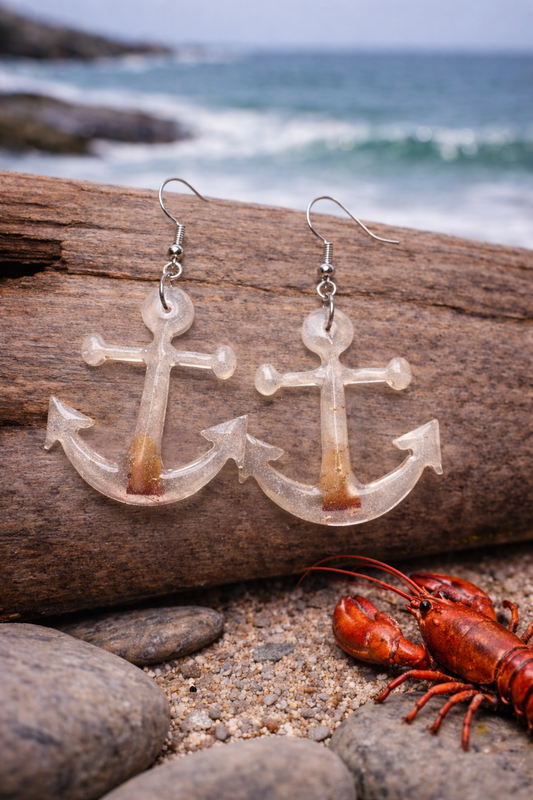 Lobster Notch Earrings Anchors
