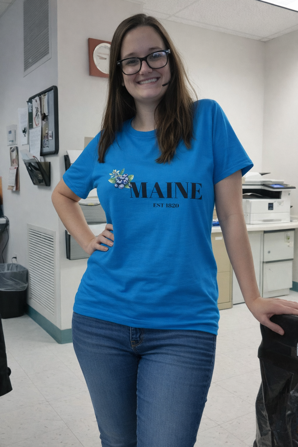 T shirt Maine with Blueberries