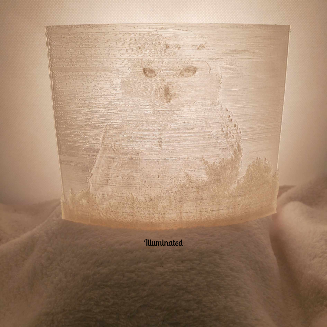 Snowy Owl Lithophane Night Light